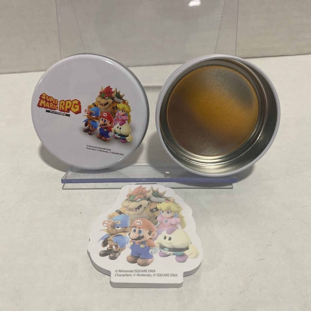 Nintendo Super Mario RPG Tin Can Memo Promo Nintendo Switch White OS Excellent